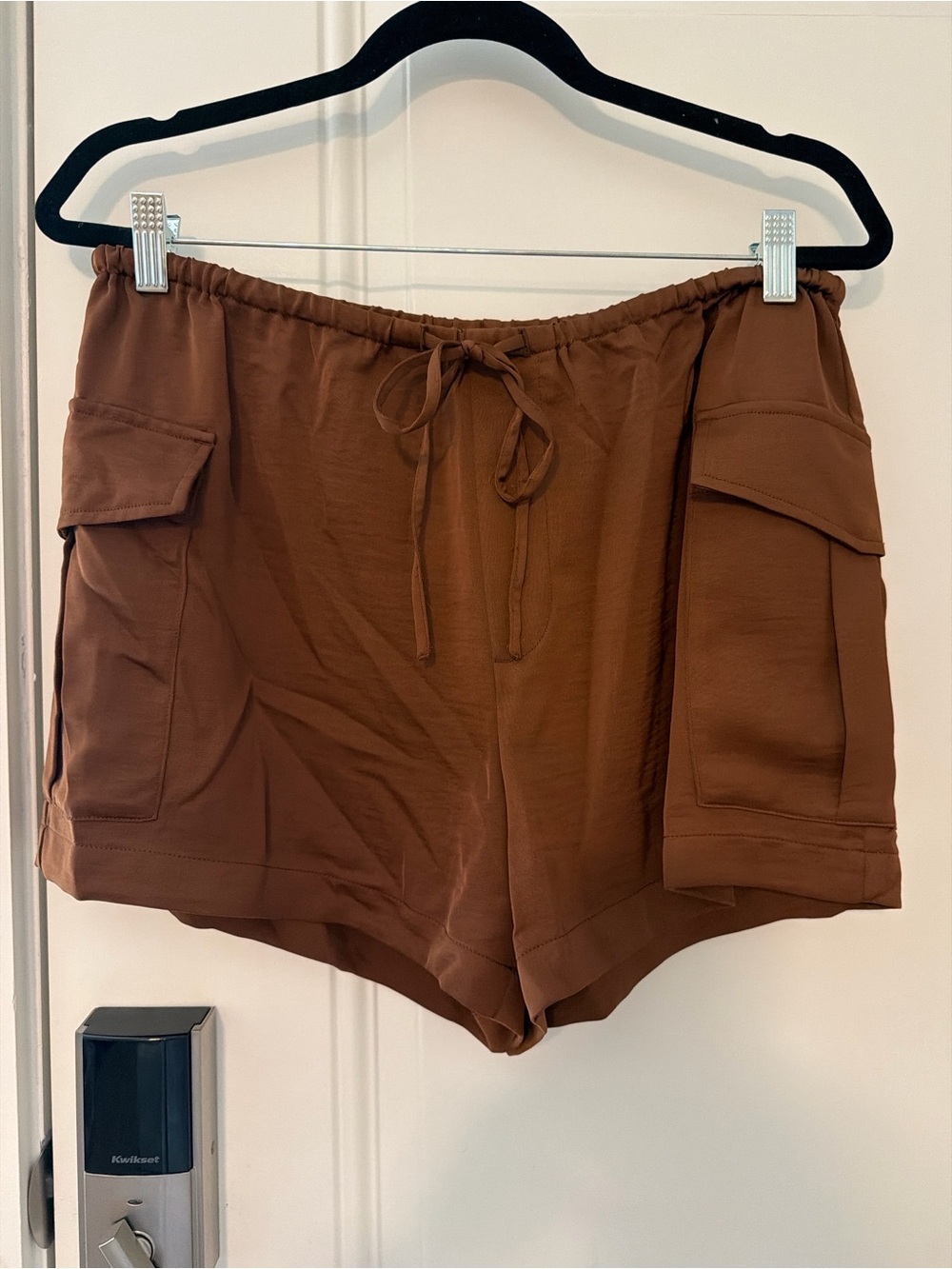 A New Day Drawstring Cargo Shorts - Brown